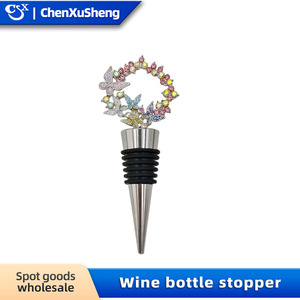 Christmas <b>Bottle</b> <b>Stopper</b> Set Plastic Wine Corks With Santa Snowman Reindeer Decorative Design For Holiday Gift - Product Image 4