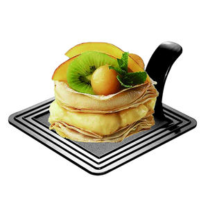 Vassoi Monouso Quadrati e Rotondi per Dessert, Basi per Torte in Carta e Plastica Alimentare con Parete Ondulata - Product Image 1