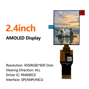 2.4 인치 AMOLED 스퀘어 디스플레이 모듈, 변속기 드라이버 IC RM690C0 IPS 기술 450x600 해상도 - Product Image 4