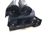 Bâche en polyéthylène 6 MIL, 10 pi x 100 pi, noire, pour construction, en PE translucide, surface douce et lisse