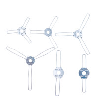 Penyangga Lampu Gantung Kaca dengan Penutup Kain, 2 Garpu 3 Garpu, untuk Lampu Chandelier, Lampu Gantung LED, Lampu Plafon