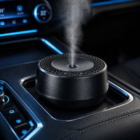 Diffuseur d'huiles essentielles intelligent à ultrasons pour voiture, diffuseur d'arômes portable intelligent pour voiture, pour une atmosphère de conduite rafraîchissante