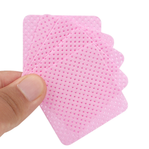 Toallitas cuadradas blancas de tela no tejida sin pelusa para quitar pegamento y adhesivo de pestañas, herramienta de belleza. - Product Image 2