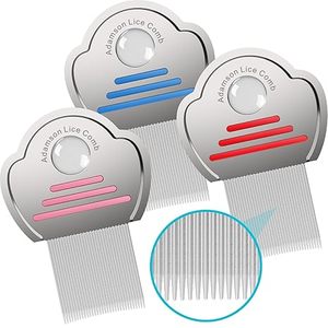 Chấy lược thép không gỉ đầu nits miễn phí chấy Lược nits miễn phí chấy lược với logo laser loại bỏ chấy Lược cam - Product Image 1