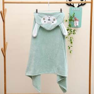 Toalla de Playa con Capucha de Dinosaurio para Bebés, Manta Gruesa de Felpa de Coral para Niños - Product Image 3