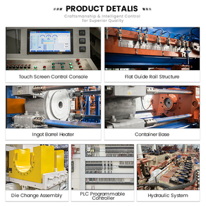 Presse d'extrusion d'aluminium avancée 700T avec système d'alignement précis pour la production de poignées de meubles - Product Image 2