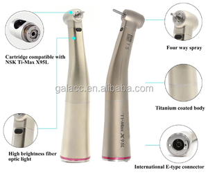 Ti Max X95l <span class=keywords><strong>Dental</strong></span> 1:5 aumento de anillo rojo contraángulo pieza de mano con fibra óptica cuerpo de titanio inoxidable para fresa Fg - Product Image 3