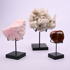 Présentoir carré <span class=keywords><strong>en</strong></span> bois moderne personnalisable à bas prix support de minéraux <span class=keywords><strong>en</strong></span> bois noir pliable cadre <span class=keywords><strong>en</strong></span> acier pour l'affichage de magasin de détail - Product Image 2