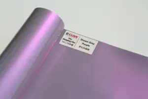 E-CUAN Waterproof Sticker Car Vinyl Wrap Vehicle Color Changing Film Self Healing Film Dream Grey Purple