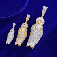 Pendentif religieux San Judas Tadeo de haute qualité, plaqué or 14k 18k, argent 925, 30 mm