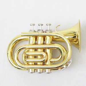 Trompeta <span class=keywords><strong>de</strong></span> Bolsillo <span class=keywords><strong>de</strong></span> Latón con Acabado Dorado, Precio al por Mayor - Product Image 2