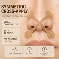 Bandes nasales élastiques en forme d'haltères pour la correction et le remodelage du nez, patchs en tissu non tissé