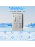 Protection d'écran compatible avec le lecteur électronique ReMarkable Paper Pro Move 7,3 pouces 2025, film en verre trempé avec revêtement anti-traces de doigts
