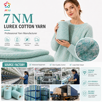 Fil fantaisie en velours doré 7NM, mélange de laine, coton, nylon, polyester et fil métallique de luxe pour tricot à la main et à la machine OEM/ODM