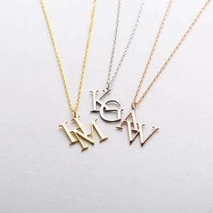 Collana con Catena a Maglie in Oro e Argento con Ciondolo Lettera A-Z in Acciaio Inossidabile Impermeabile per Amanti e <span class=keywords><strong>Amici</strong></span> - Product Image 1