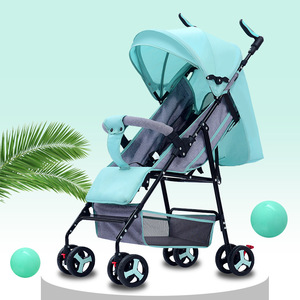 Poussette bébé pliable légère multifonctionnelle avec position assise et allongée, capote réversible pour nourrisson et tout-petit - Product Image 1
