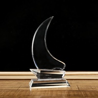 YL-1039 Design personnalisé, Meilleure vente, Trophée en cristal K9 en forme de voilier, Récompense en cristal en forme de voilier