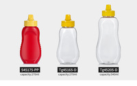 270ml/540ml Bouteille de sauce à presser ketchup en plastique PET de qualité alimentaire pour barbecue