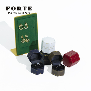 FORTE Packaging Luxury Leather Jewelry <b>Gift</b> <b>Box</b> Eco-friendly Customized Size for Bracelet Necklace <b>Earrings</b> Ring - Product Image 5