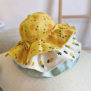 Niños Infant Toddler Panama Beach Cap Cute Summer Baby Girl Bucket Hat Print Outdoor Bowknot Kids Girl Sun Hat - Product Image 1