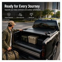 Kit de couverture de benne rigide pliable en trois parties en métal étanche pour la modification universelle des bennes de pick-up