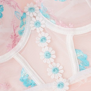 Ensemble deux pièces de lingerie sexy ultra-fine en maille brodée à fleurs pour femme – Nouveauté très prisée - Product Image 5