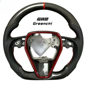 Volant de voiture personnalisé en fibre de carbone pour Toyota Camry Corolla E210 (2019-2022), fond plat - Product Image 2