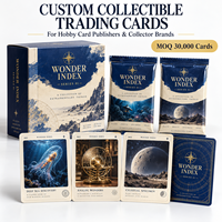 Cartes à collectionner personnalisées de haute qualité, jeu de cartes en papier, coins arrondis, finition brillante ou mate, emballage verni pour les marques de vente au détail