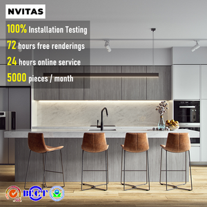 Nvitas thiết kế hiện đại màu trắng MDF rắn chống nấm Modular bếp đảo tủ cho cuộc sống bồn rửa bao gồm căn hộ khách sạn - Product Image 1