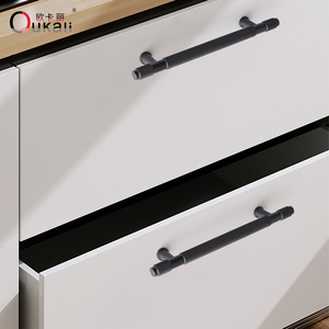 Oukali Bàn Chải <span class=keywords><strong>Brass</strong></span> <span class=keywords><strong>Chrome</strong></span> Màu Đen Matt Vàng Màu Sắc Đồ Nội Thất Tủ Ngăn Kéo Và Nhà Bếp Hợp Kim Nhôm Tủ Có Knurled Kéo Xử Lý - Product Image 6