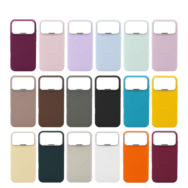 Somostel Wholesales Wavy-Patterned, Colorful, Skin-Friendly Silicone Phone Case with Magnetic Clasp for Mobile Phone