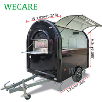 Chariots de nourriture mobiles Wecare Mini pour desserts rapides, glaces, hot-dogs et café, entièrement équipés, avec roues