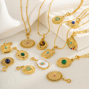 Nuevo Colgante de Acero Inoxidable con Cruz y Trébol de la Suerte, Chapado en Oro de 18K, Bonito y Resistente a la Decoloración, para Collar de Mujer, DIY y Fiestas - Product Image 2