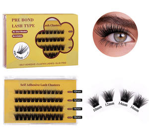 HQ Mixed Proc Discount DIY Segmental <b>Glue</b>-free Extension False <b>Eyelashes</b>, Dense and Three-dimensional <b>Glue</b>-free, Easy to <b>Remove</b> - Product Image 3