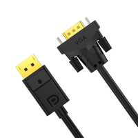 Câble convertisseur VGA mâle vers mâle plaqué or, personnalisé en usine, coaxial, gainé PVC, pour microphone, moniteur, lecteur DVD