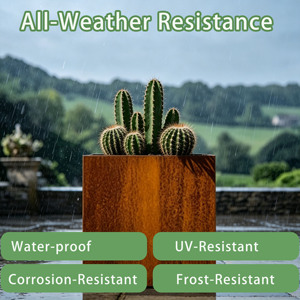 Fioriera Rialzata da Giardino in Acciaio Corten da 70 cm, Personalizzabile, Facile da Montare, Vaso in Metallo per Piante e Fiori per Paesaggistica Commerciale - Product Image 5