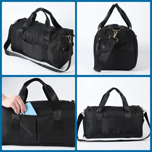 กระเป๋าเดินทางแบบพับได้ขนาดใหญ่กันน้ำ ผลิตจากโพลีเอสเตอร์ ปิดด้วยซิป เหมาะสำหรับกีฬา ท่องเที่ยว ใช้เป็นกระเป๋าเป้สะพายหลังสำหรับโปรโมชั่น โยคะ และออกกำลังกาย - Product Image 6