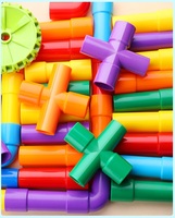 Blocs de construction de tuyaux d'eau éducatifs pour enfants - Jouet de construction en plastique ABS pour jouer et apprendre