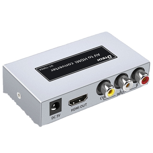DTECH Av to hdmi Converter Price Audio Video High Quality HDTV Composite 1080P 3 RCA CVBS Adapter Rca to hdmi Converter Av to hd