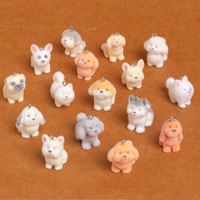 Coque de téléphone, pendentif de sac, porte-clés DIY, accessoire décoratif en résine floquée KI chuangshem motif chiot mignon