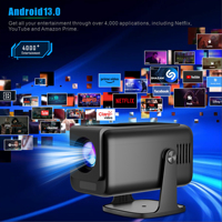 Projecteur portable LED Salange HY320Pro Android 13 1080P 400 ANSI Lumens Mise au point automatique 1 Go 8 Go BT5.0 WiFi 5G 4K 60 Hz Home Cinéma