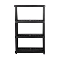 Étagère de rangement en plastique multi-usages OD18 modèle 36x18x57 pouces, 4 niveaux, montage facile, pour garage