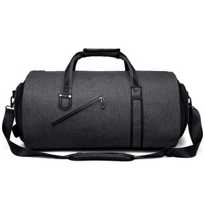 Sac de voyage en PU de grande capacité pour hommes, avec <span class=keywords><strong>fermeture</strong></span> <span class=keywords><strong>éclair</strong></span>, étanche, séparation sèche/humide, motif géométrique, compartiment à chaussures indépendant - Product Image 6