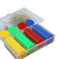 Lot de 100 jetons de jeu double face colorés, jetons de poker personnalisés pour jeux d'arcade, jetons en plastique vierges