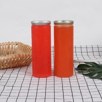 Boîte de conserve ronde en PET de 250 ml, 330 ml, 350 ml pour boissons gazeuses et jus froids avec couvercle à anneau en aluminium