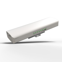 Router Wifi Inalámbrico de 10 km, Puente de Red de 5.8 GHz, 2 Cables LAN RJ45 con Fuente de Alimentación POE de 48V