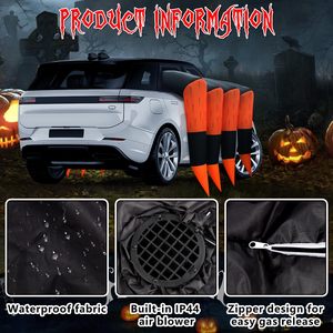 Décoration <span class=keywords><strong>de</strong></span> ballon d'Halloween pour porte <span class=keywords><strong>de</strong></span> <span class=keywords><strong>garage</strong></span> avec bande d'arche et points <span class=keywords><strong>de</strong></span> colle Kit <span class=keywords><strong>de</strong></span> décorations pour coffre ou friandises d'Halloween - Product Image 5