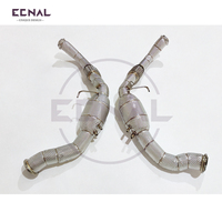 Tubo Delantero de Alto Rendimiento Ecnal para Porsche Panamera 976 2.9T 2024+, Acero Inoxidable de 1.5mm, Libre de CEL, con Protector Térmico