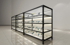 Trung Quốc QUẢNG CHÂU thời trang điện thoại di động cửa hàng thiết kế truy cập với ánh sáng bán lẻ Glass bảng hiển thị cho điện thoại di động bán hàng truy cập - Product Image 3