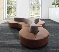 Ensemble de canapé modulaire en cuir synthétique de style moderne, éponge haute densité, cadre en bois, contreplaqué écologique BIAOGUAN Bureau